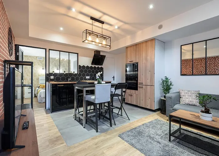 Loft Magnan - Parking - Ideal Couples -beach -tram & Supermarkets - New & Confort-ac شقة